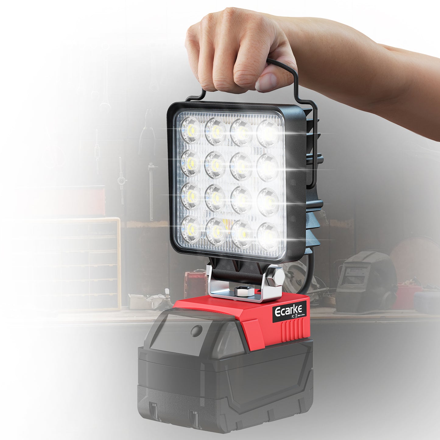 Ecarke 4800LM LED Work Light for Milwaukee m18 Battery Flashlight