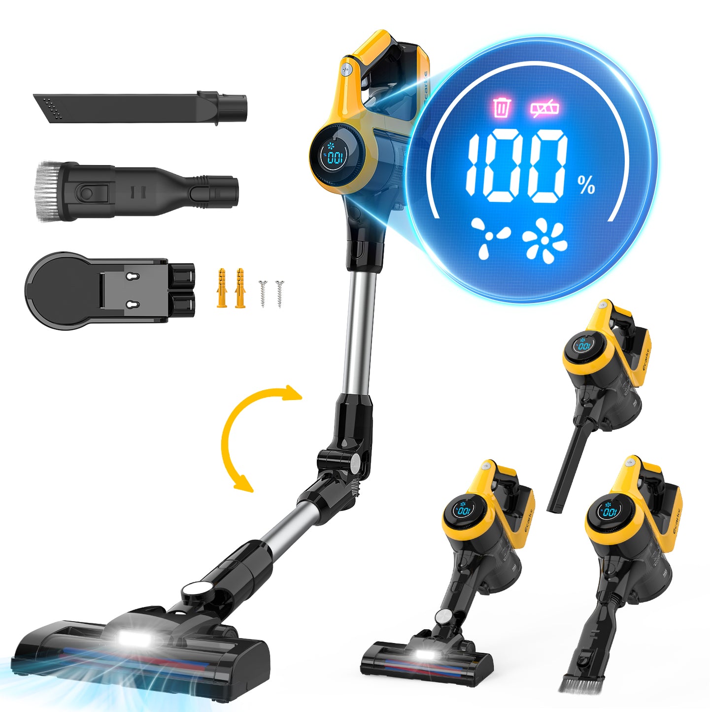 Ecarke 30KPa Cordless Vacuum Cleaner for DeWalt 20V Battery