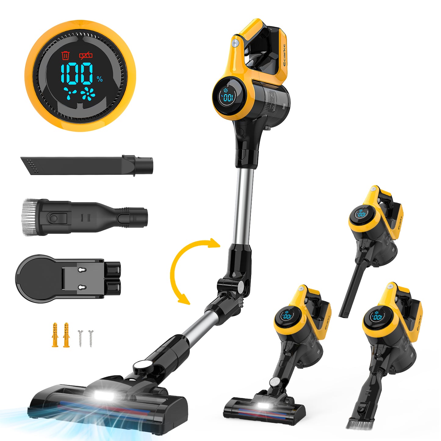 Ecarke 30KPa Cordless Vacuum Cleaner for DeWalt 20V Battery