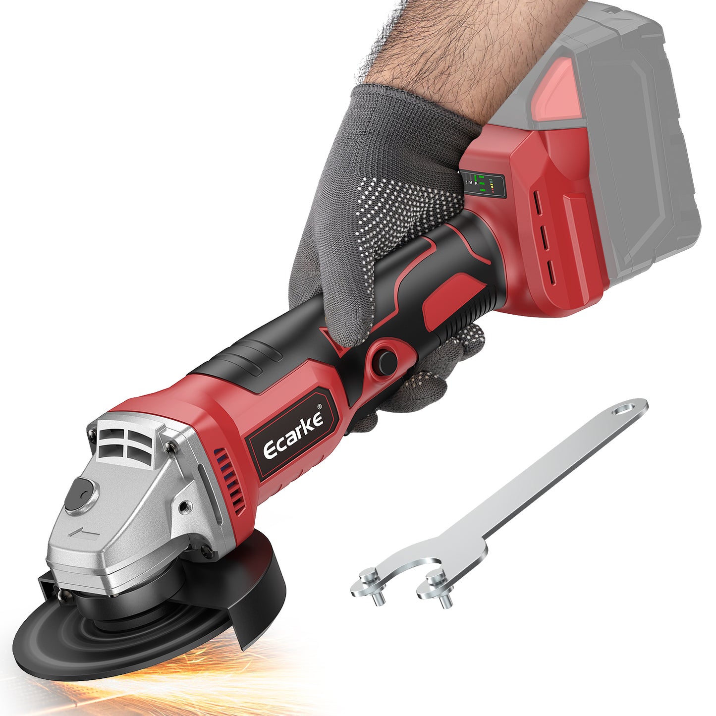 Ecarke Cordless Power Angle Grinder for Milwaukee 18v Battery