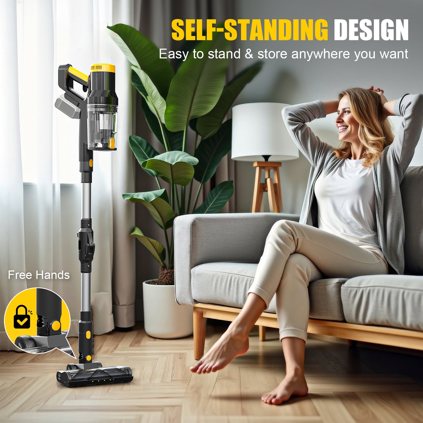 Ecarke Cordless Vacuum Cleaner for DeWALT 20v MAX Battery