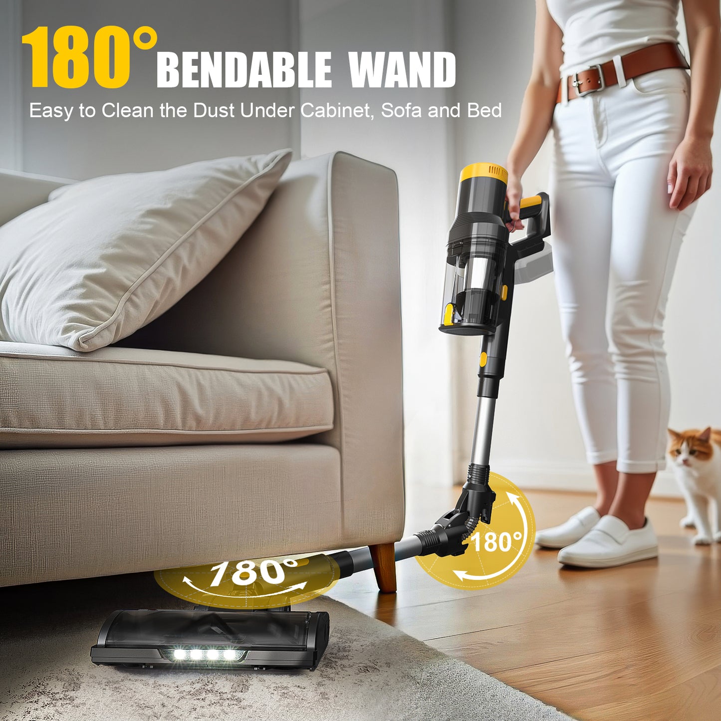 Ecarke Cordless Vacuum Cleaner for DeWALT 20v MAX Battery