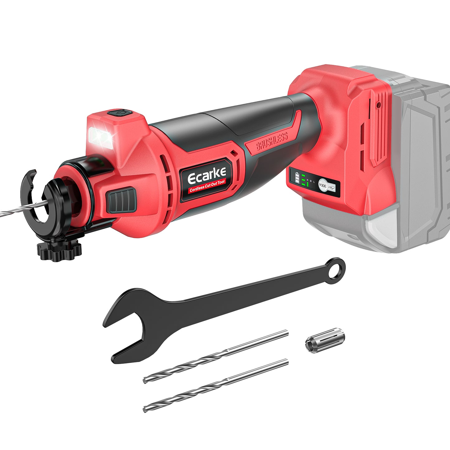 Ecarke Cordless Electric Drywall Cut-Out Tool for Milwaukee 18V Battery