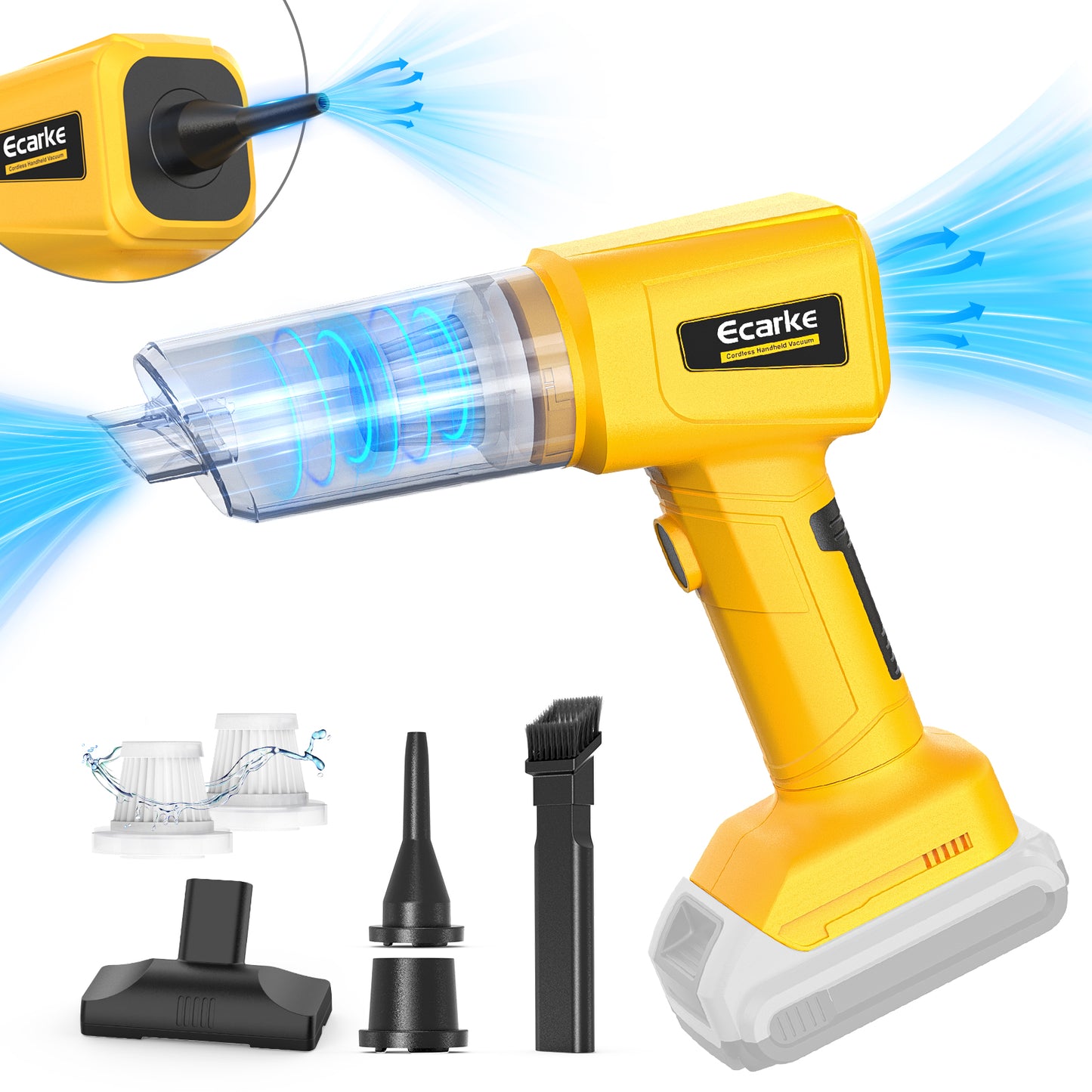 Ecarke Cordless Mini Handheld Vacuum Cleaner for DeWalt 20V Battery