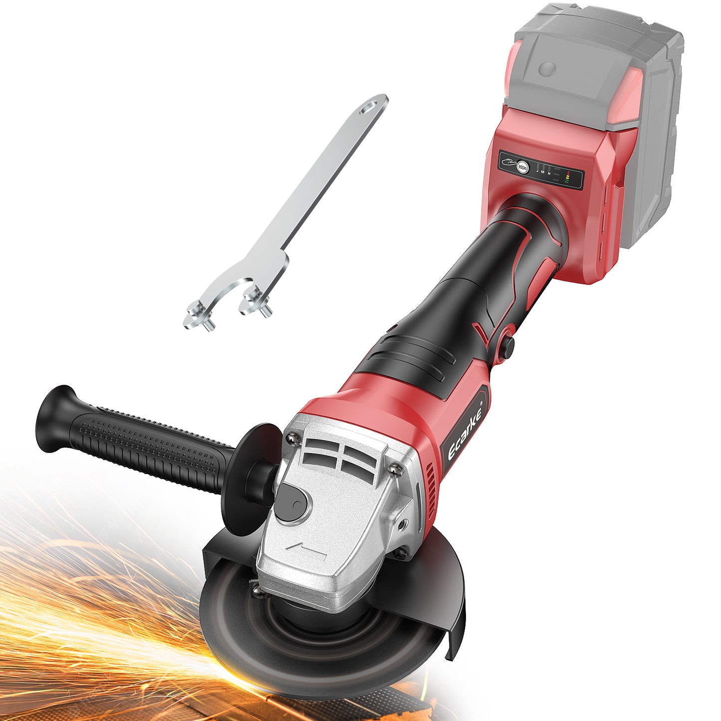 Ecarke Cordless Power Angle Grinder for Milwaukee 18v Battery