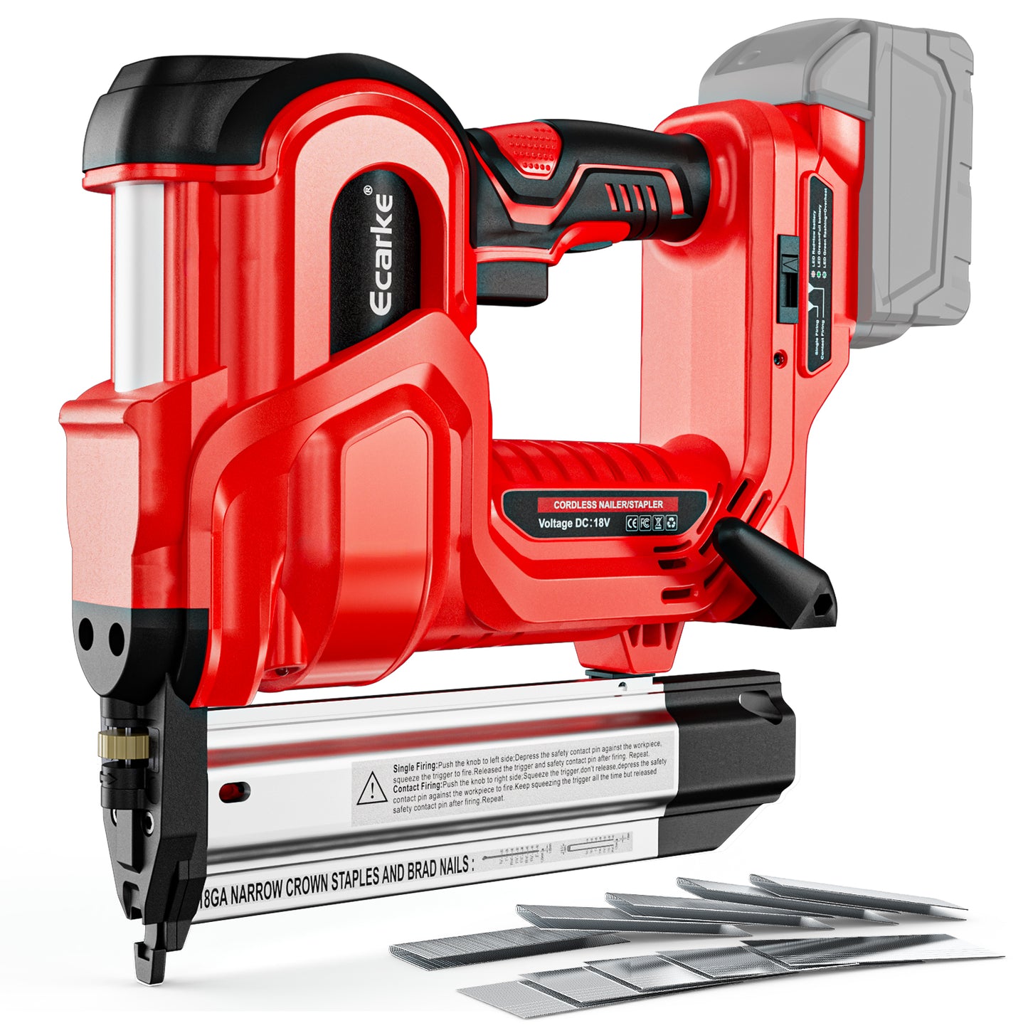 Ecarke 2 in 1 Brad Nailer Cordless Stapler for Milwaukee M18 18V