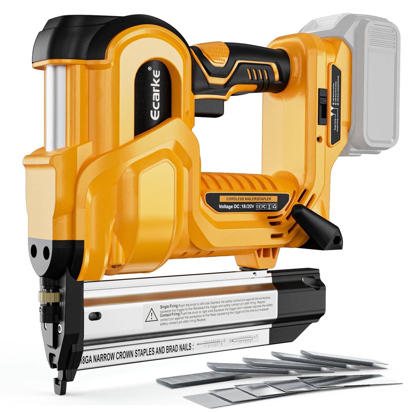 Ecarke 2 in 1 Brad Nailer Cordless Stapler for DeWalt 18V
