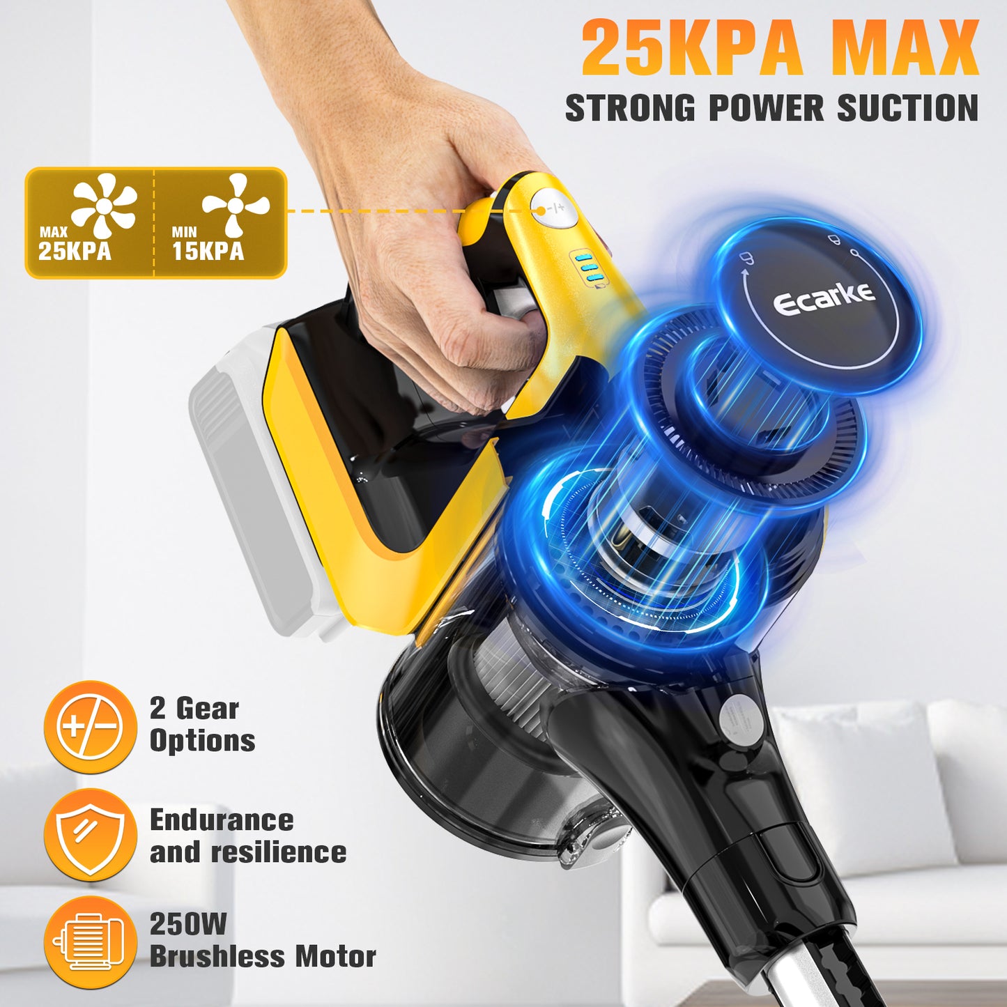 Ecarke Cordless Vacuum Cleaner for DeWALT 20v Battery