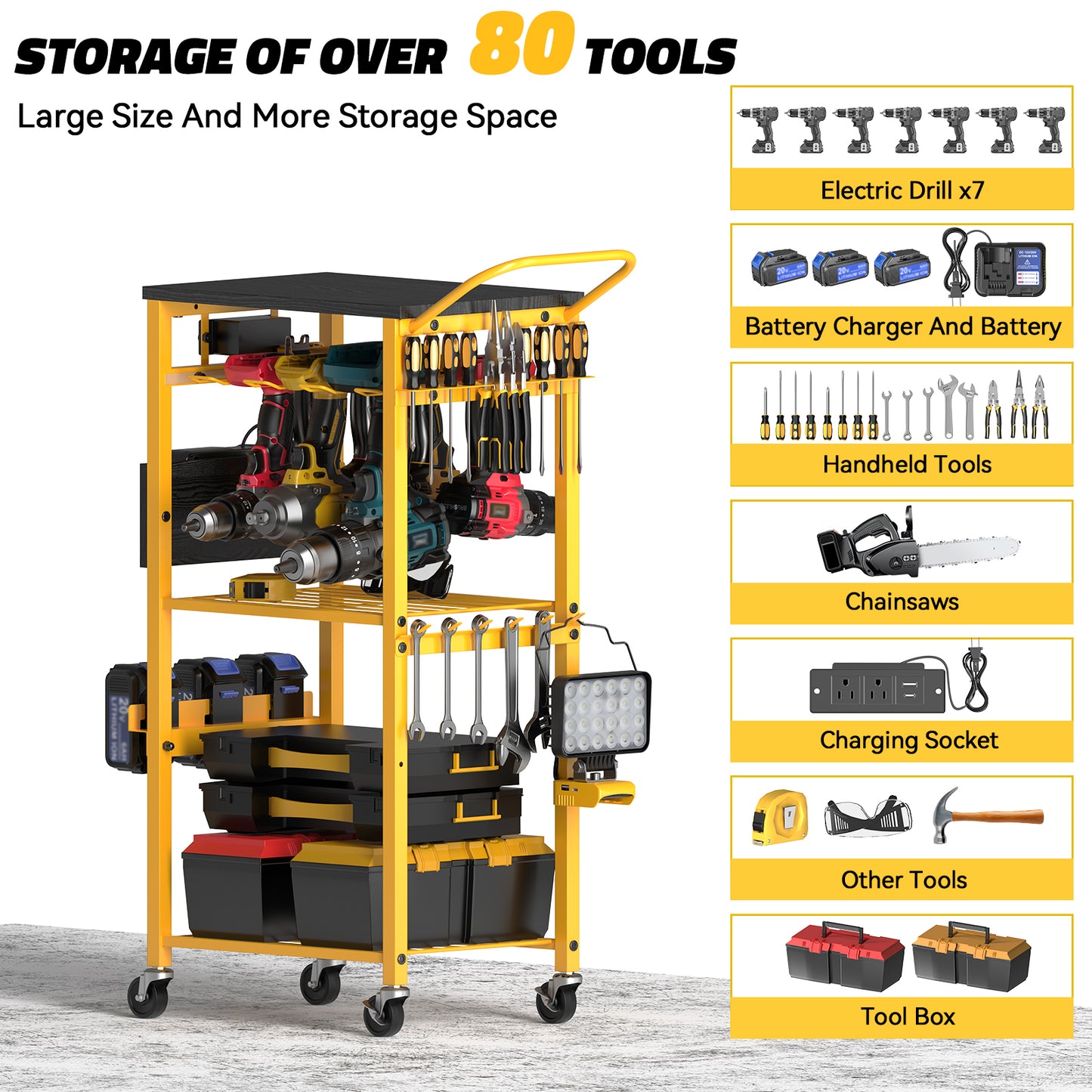 Workbench with Pegboard for DeWalt Tools