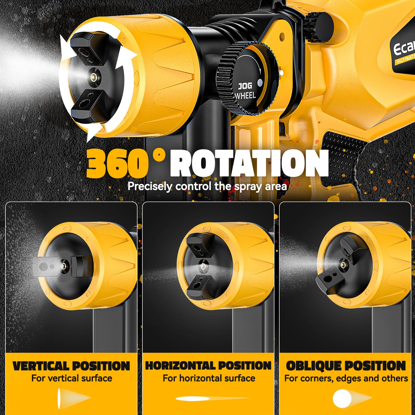 Ecarke Cordless Paint Sprayer for DeWALT Battery