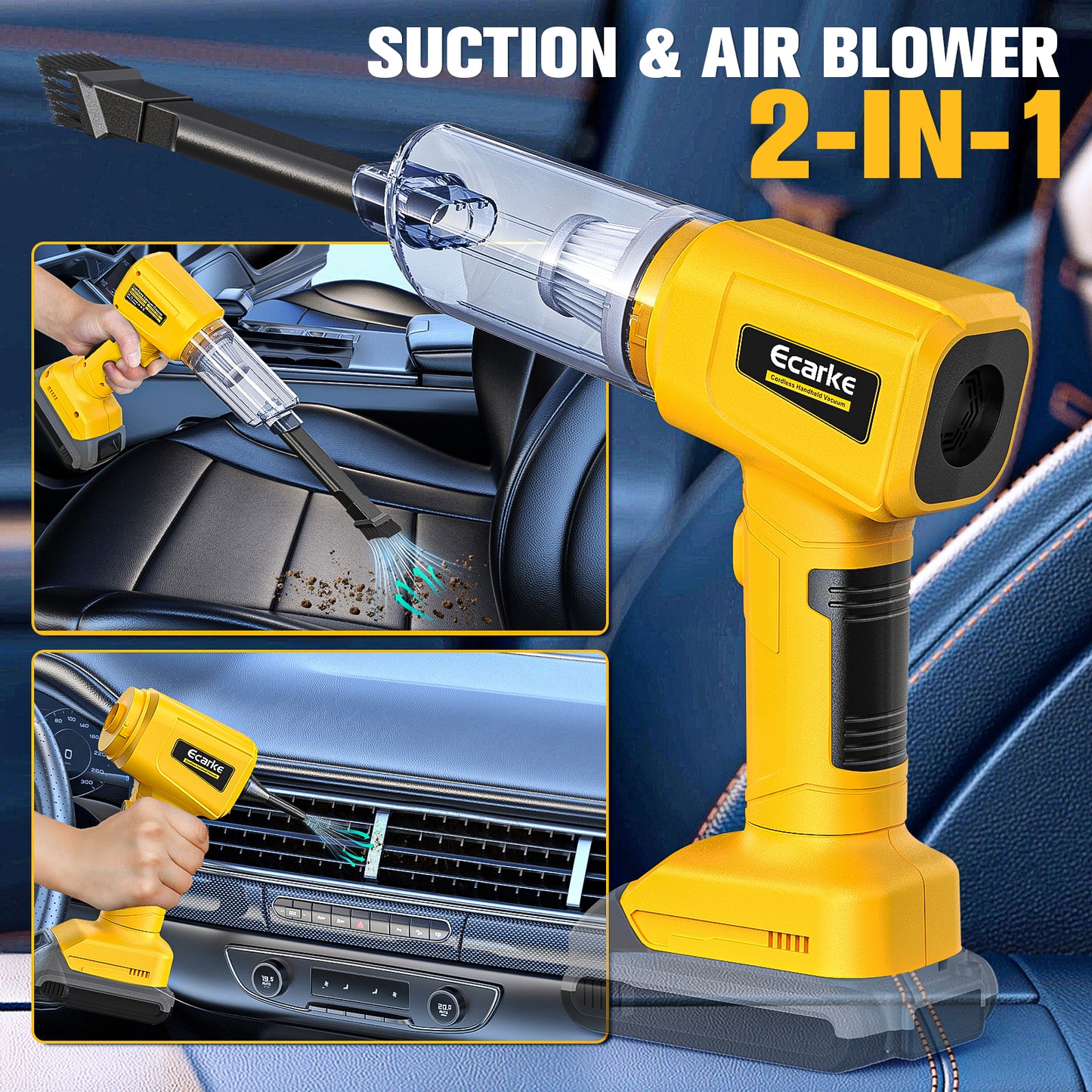Ecarke Cordless Mini Handheld Vacuum Cleaner for DeWalt 20V Battery