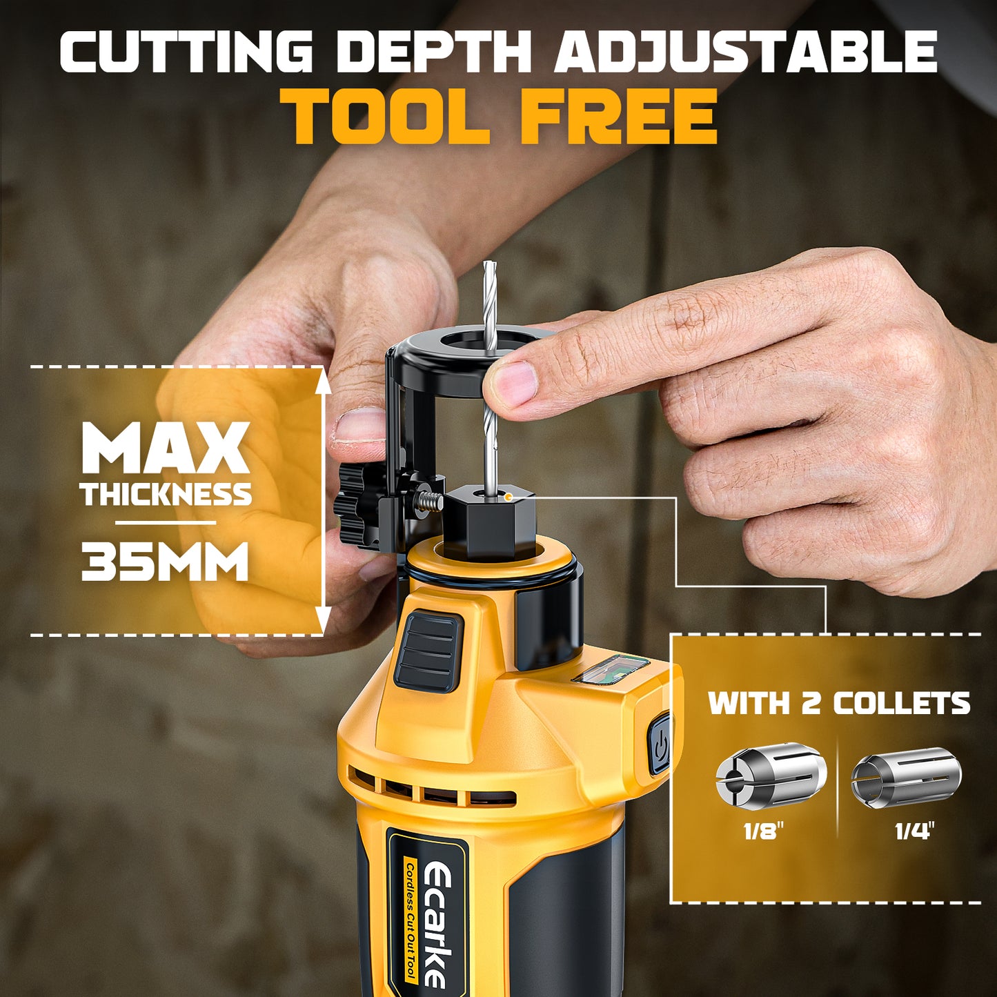 Ecarke Cordless Drywall Cutting Tool for DeWALT Battery