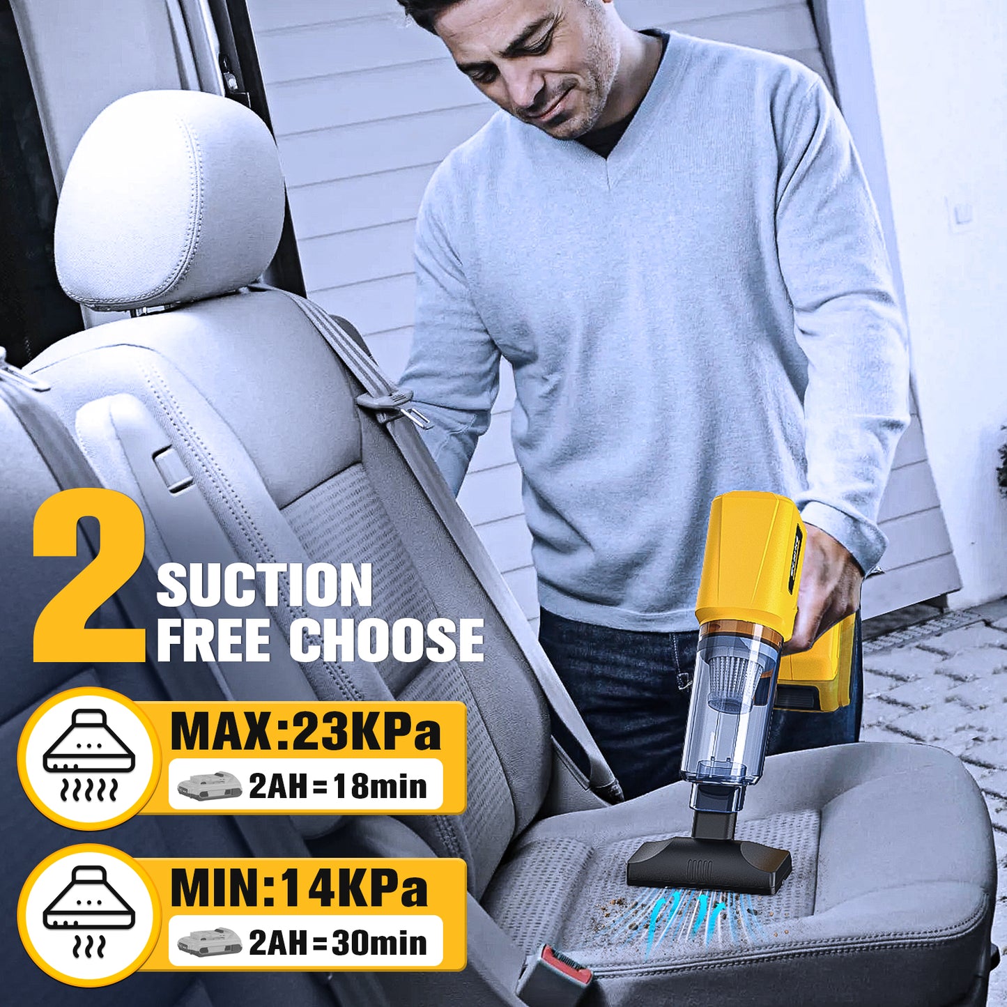Ecarke Cordless Mini Handheld Vacuum Cleaner for DeWalt 20V Battery