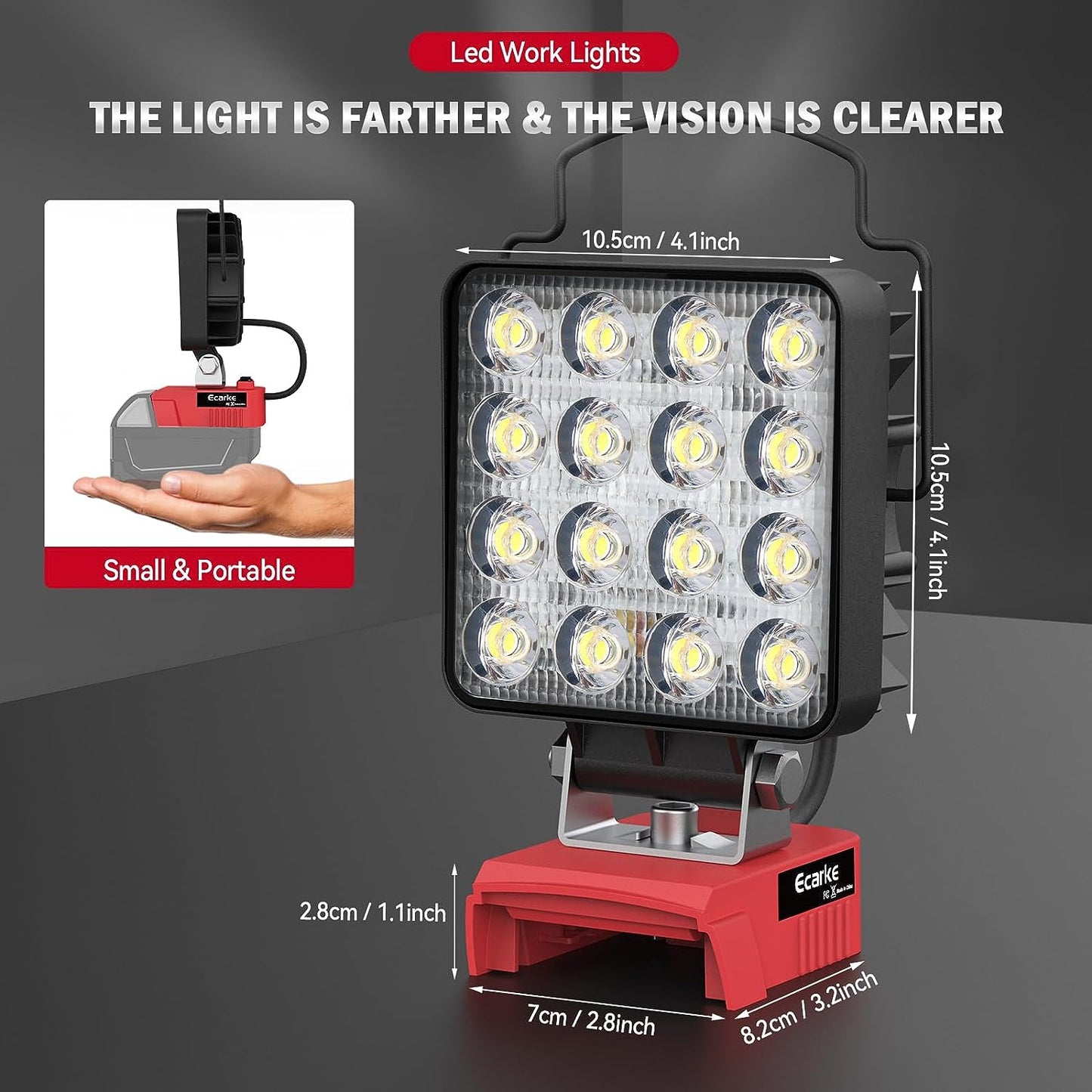 48W LED Work Light for Milwaukee M18 18V Battery