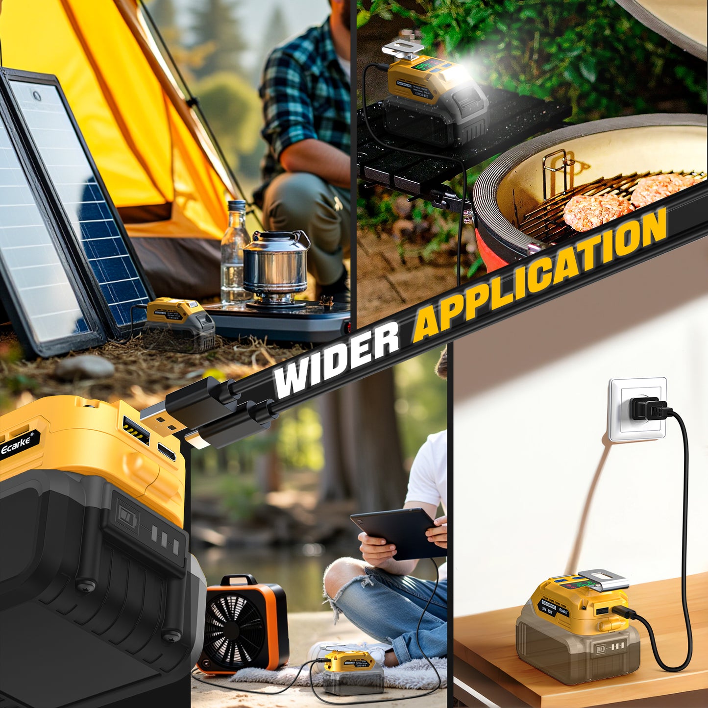 Ecarke 65W Portable Charger for DeWALT 20V Battery