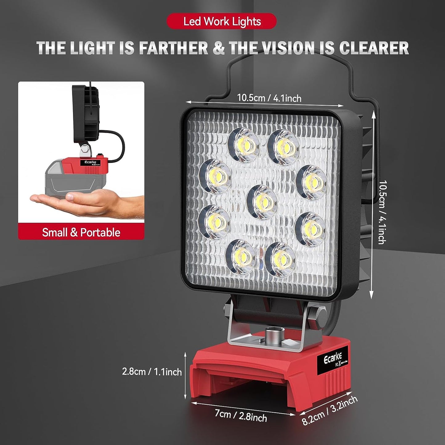 27W LED Work Light for Milwaukee M18 18V Battery