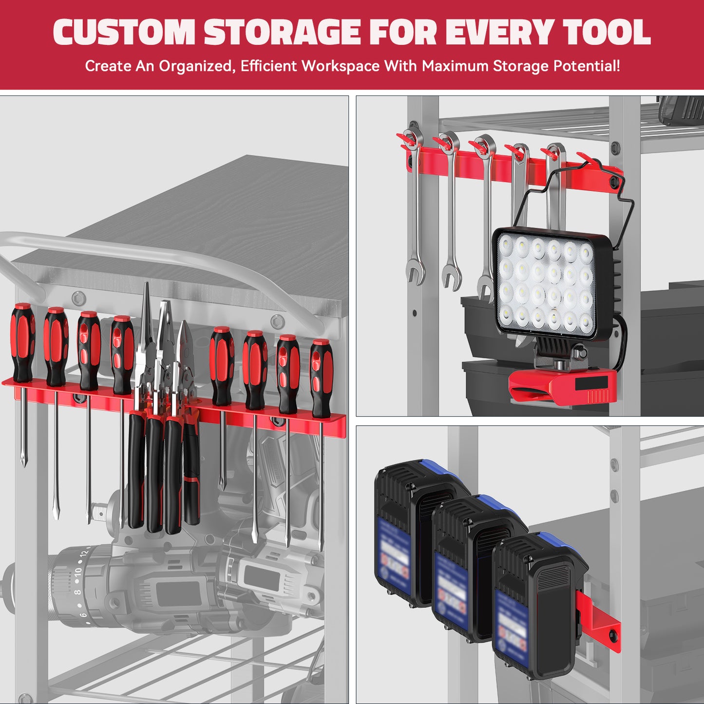 Workbench with Pegboard for Milwaukee Tools