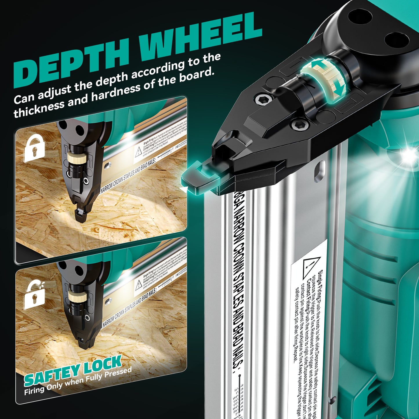 Ecarke 2 in 1 Brad Nailer Cordless Stapler for Makita 18V