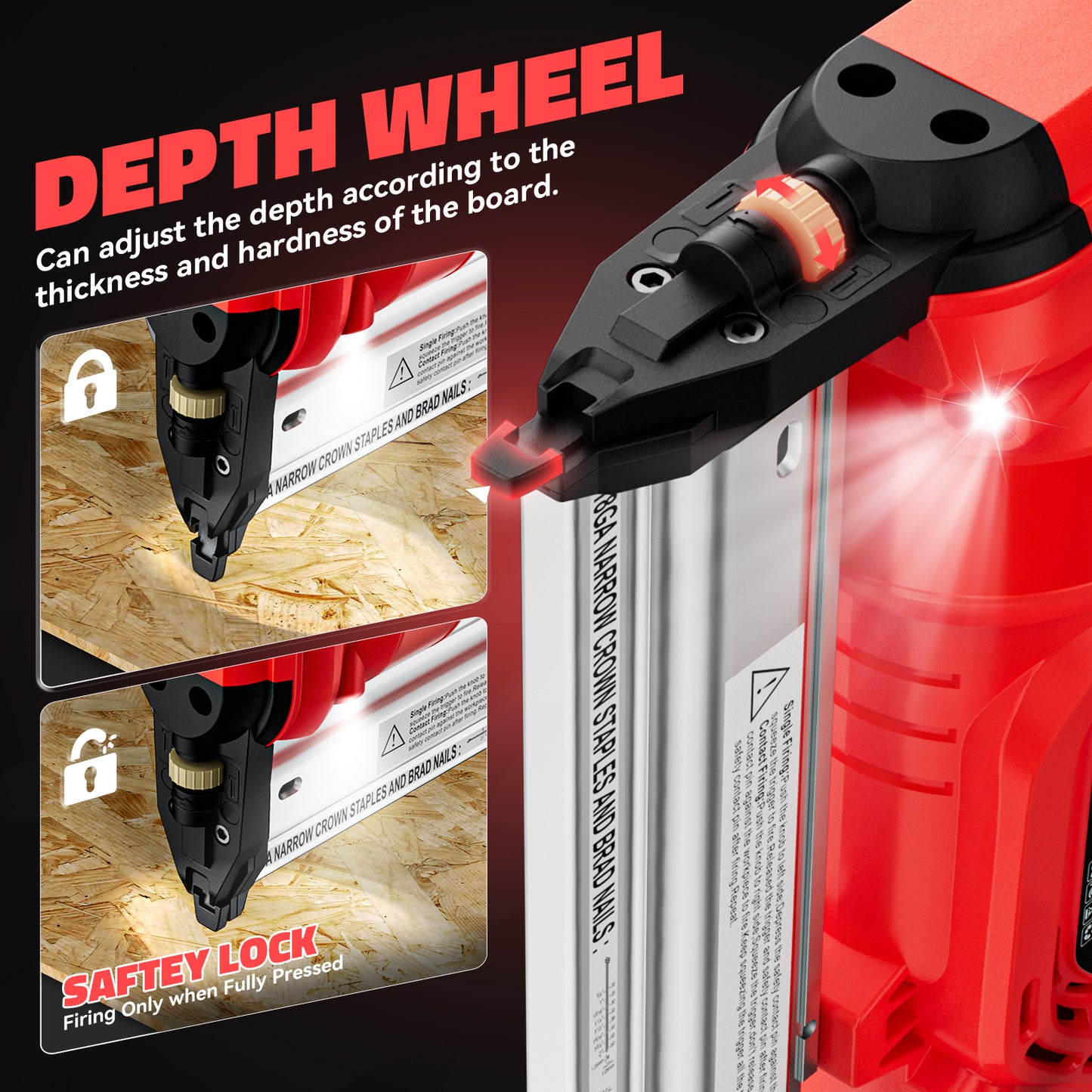 Ecarke 2 in 1 Brad Nailer Cordless Stapler for Milwaukee M18 18V