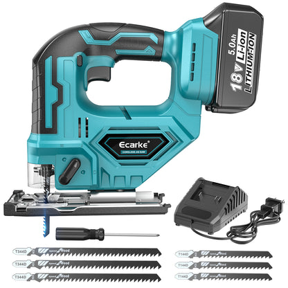 Cordless Jig Saw For Makita 18V Battery:Brushless Motor jigsaw tool with Variable Speed