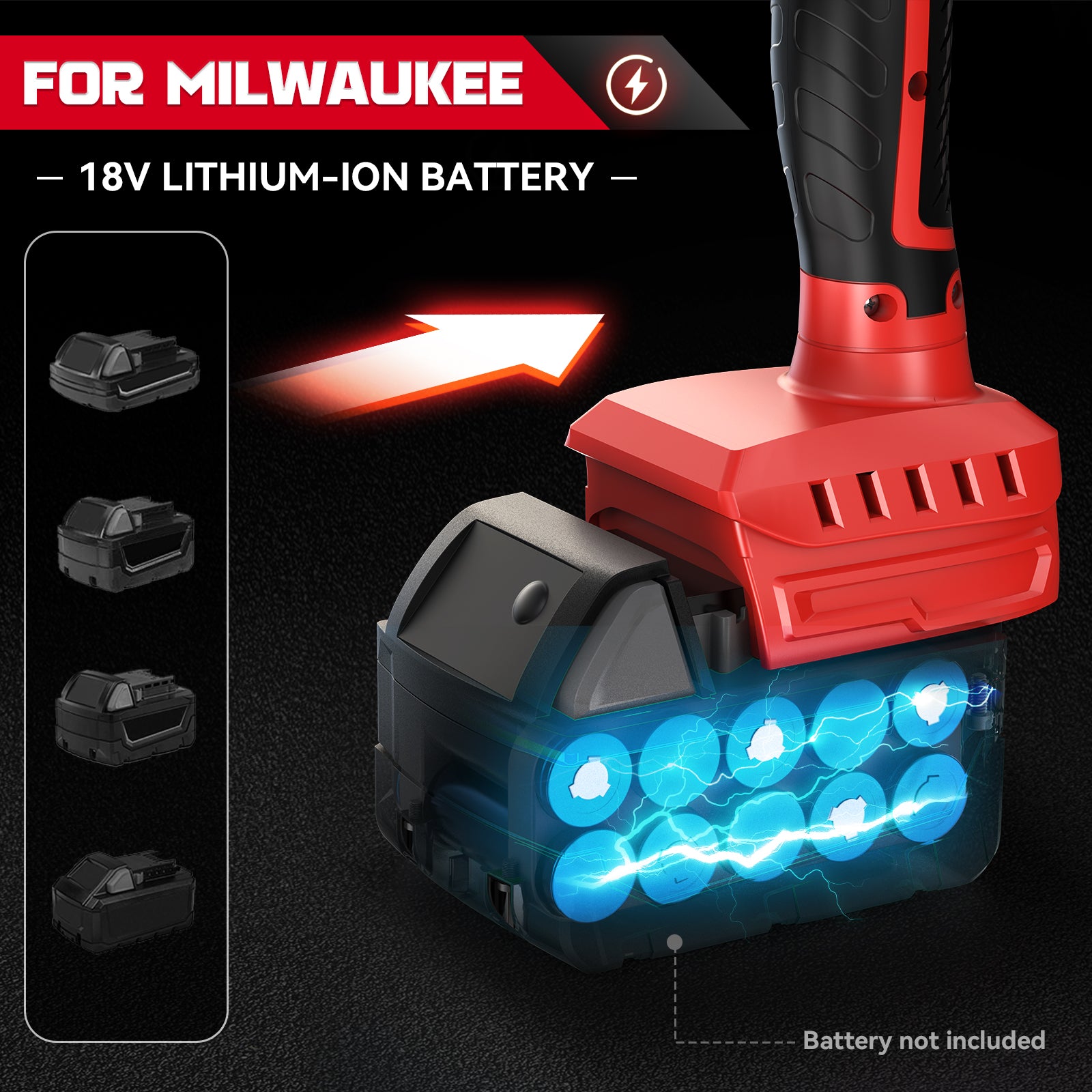 AUTOJARE Tile Vibration Leveling Machine - 8-Speed, Suction Cup - Fits Milwaukee 18V Battery
