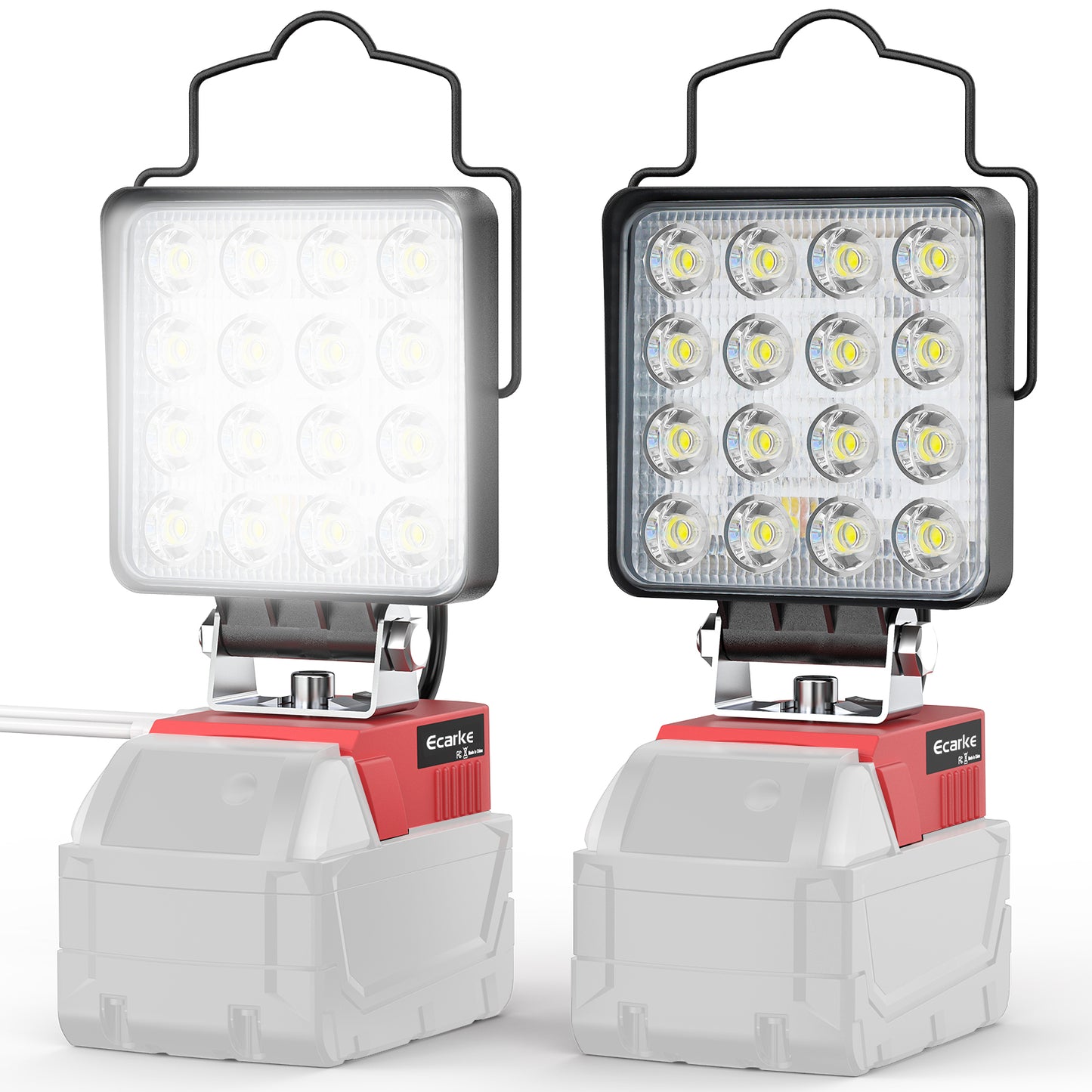 2PCS Cordless LED Work Light for Milwaukee Battery: Ecarke 48W 2900LM for Milwaukee Light