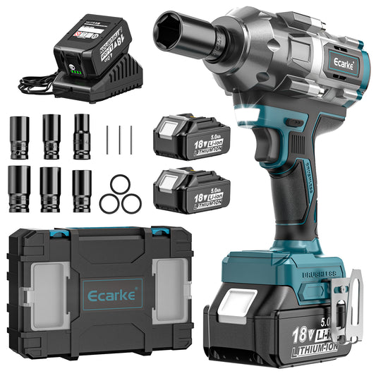 Ecarke Cordless Impact Wrench 1/2 inch for Makita Battery