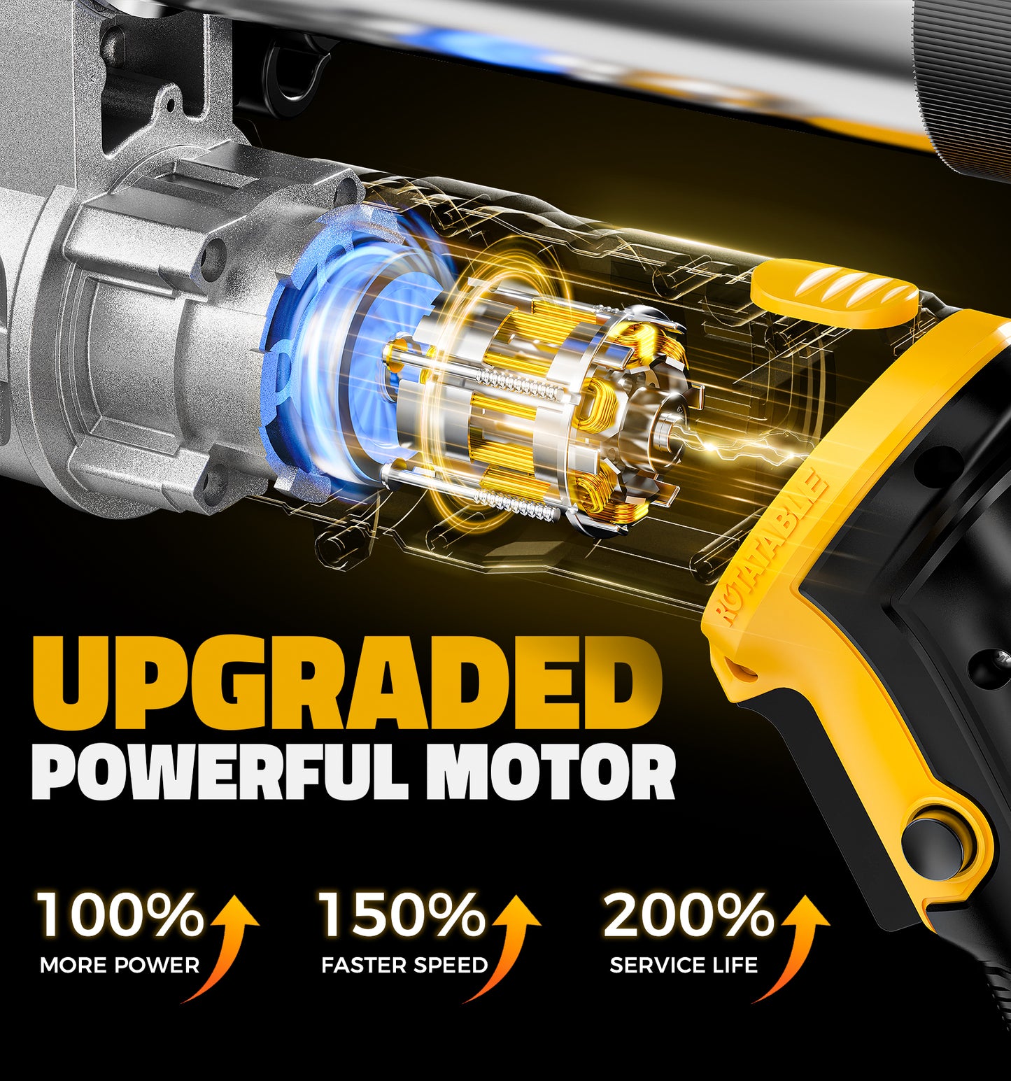 Ecarke Cordless Grease Gun Compatible with DeWalt 20V Battery (Tool Only)