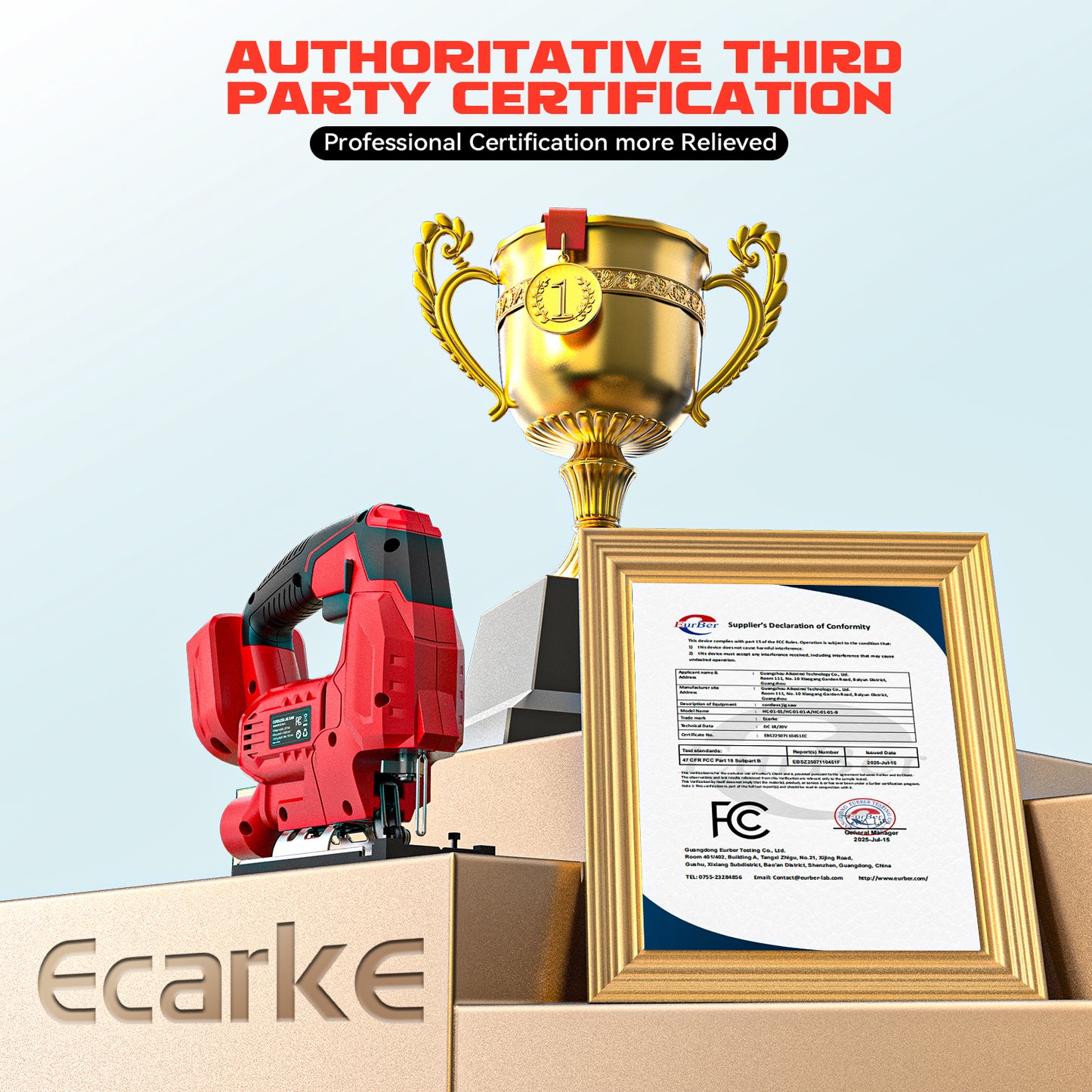 Ecarke Cordless Jig Saw Compatible With Milwaukee 18V Battery (Without Battery)