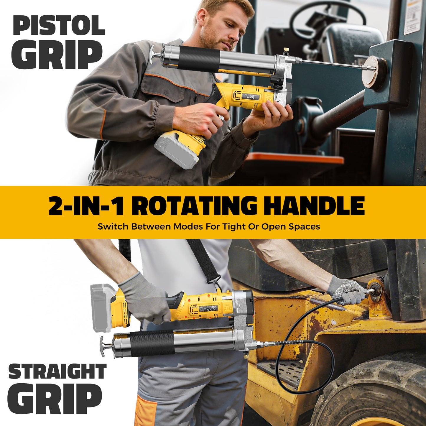 Ecarke Cordless Grease Gun Compatible with DeWalt 20V Battery (Tool Only)