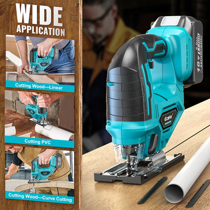 Cordless Jig Saw For Makita 18V Battery:Brushless Motor jigsaw tool with Variable Speed