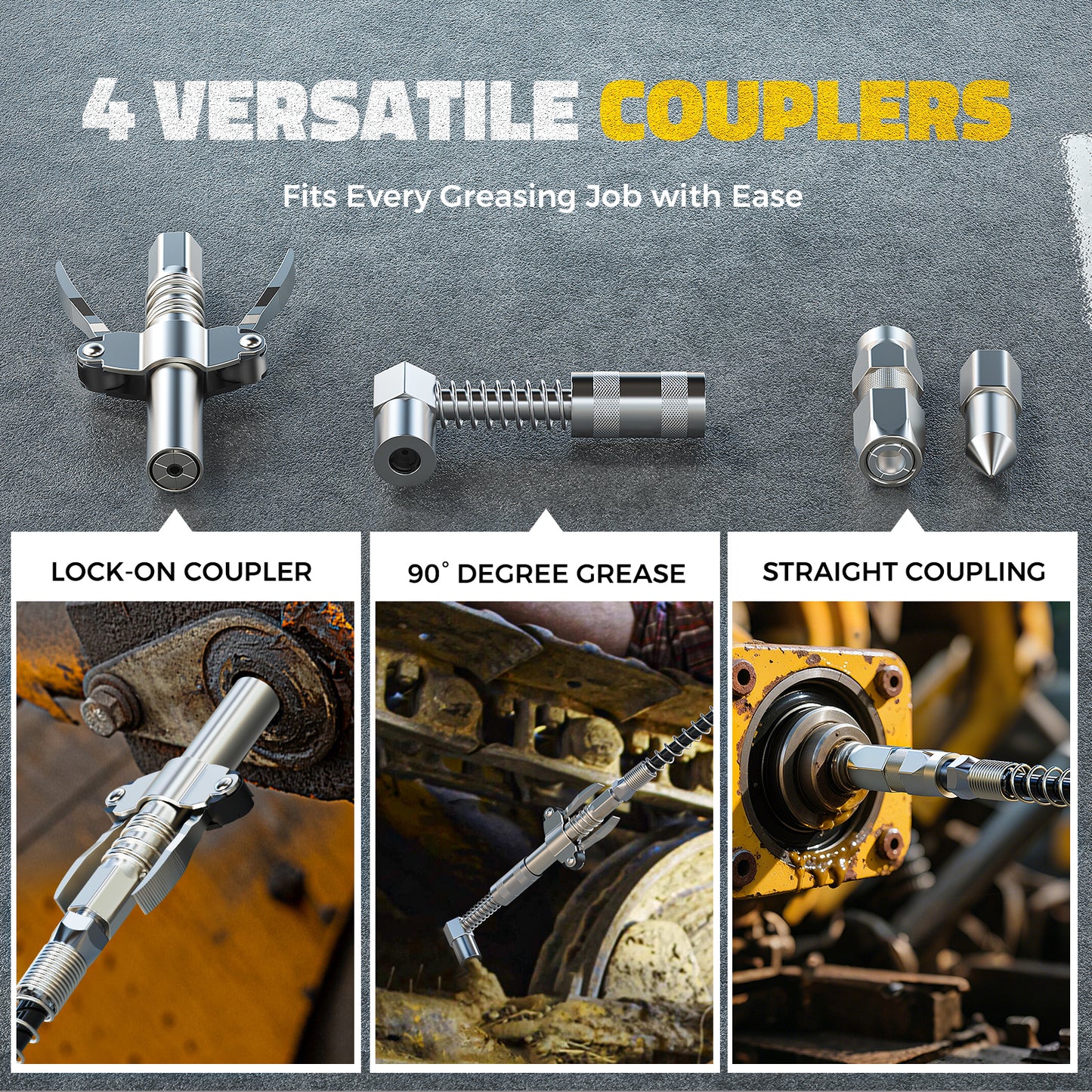 Ecarke Cordless Grease Gun Compatible with DeWalt 20V Battery (Tool Only)