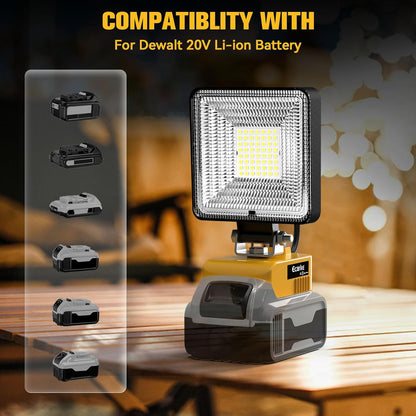 27W LED Flood Work Light for Dewalt 20V Battery