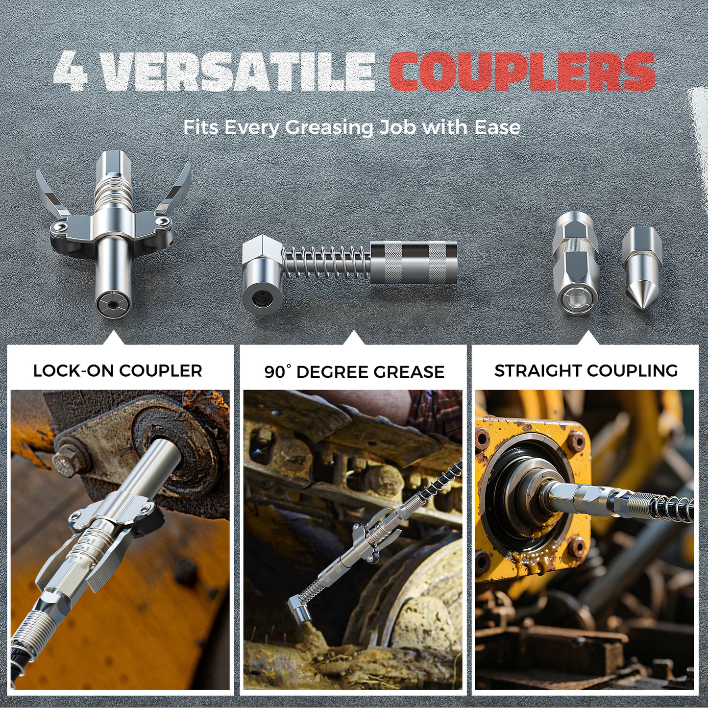 Ecarke Cordless Grease Gun Compatible with Milwaukee 18V Battery (Tool Only)