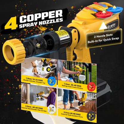 Ecarke Cordless Paint Sprayer Compatible with DeWalt 20V Battery (Tool Only)