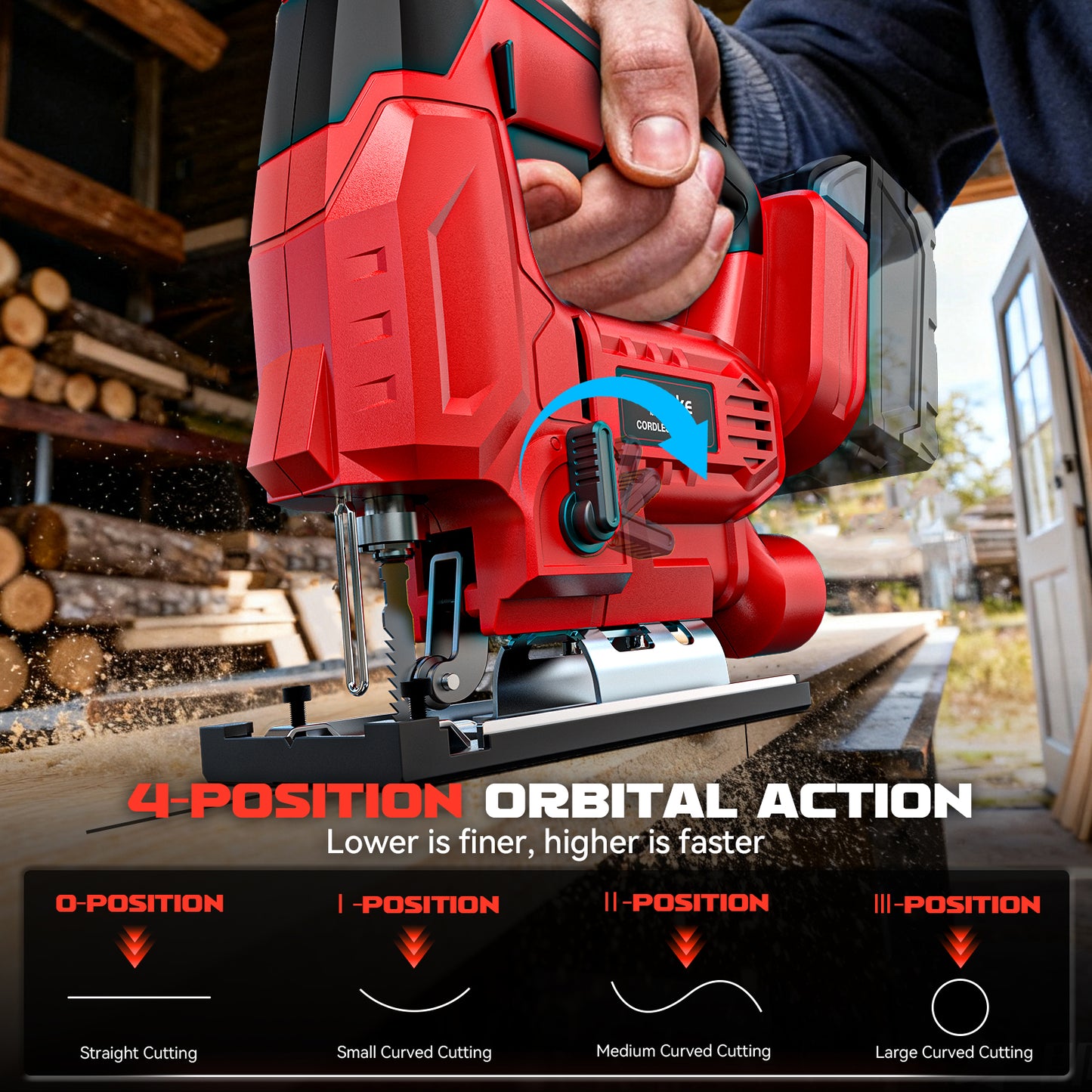 Ecarke Cordless Jig Saw Compatible With Milwaukee 18V Battery (Without Battery)