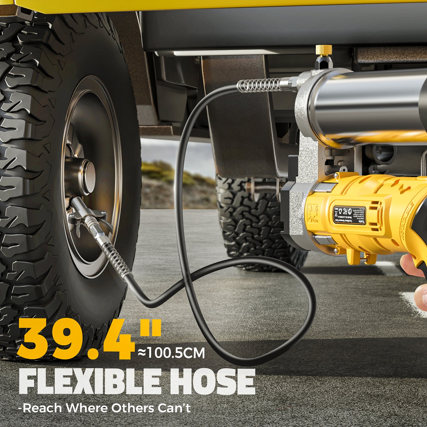Ecarke Cordless Grease Gun Compatible with DeWalt 20V Battery (Tool Only)