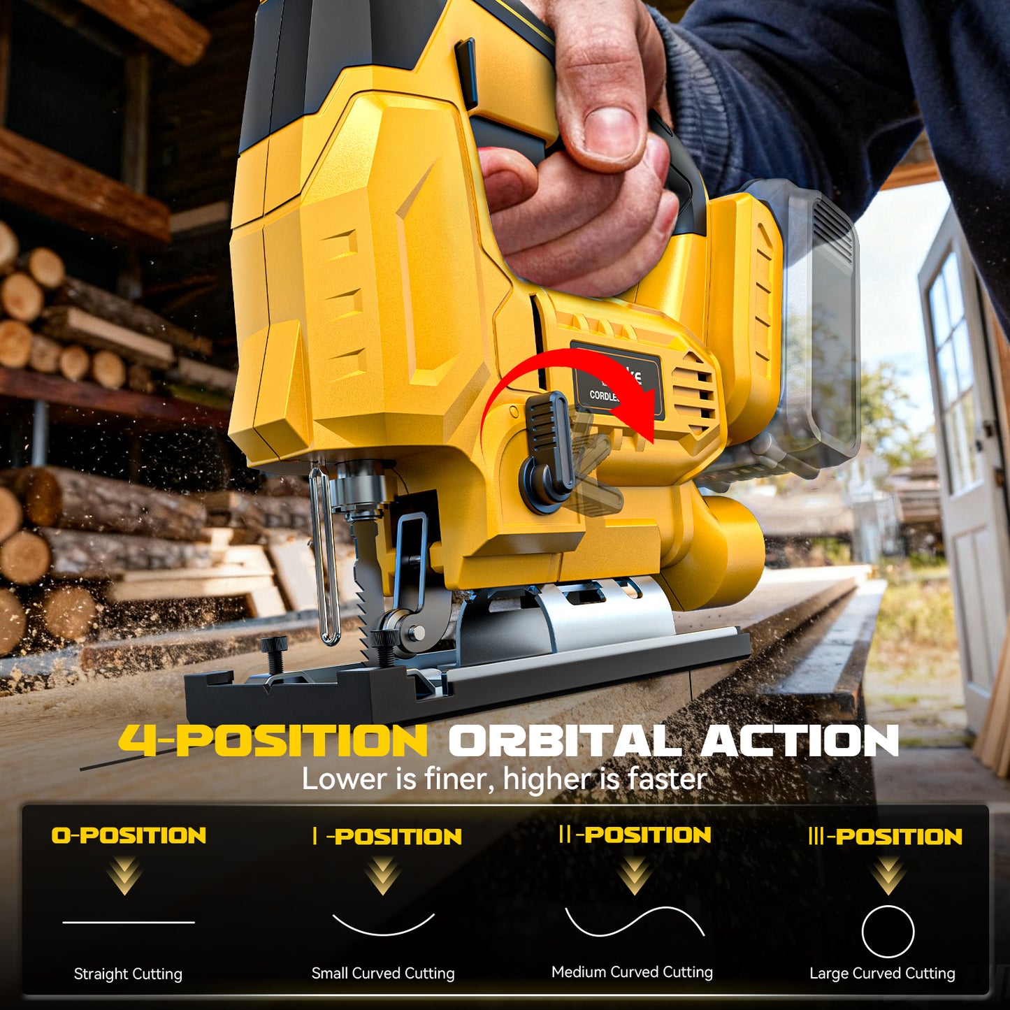 Ecarke Cordless Jig Saw Compatible With Dewalt 20V Max Battery (Exclude Battery)