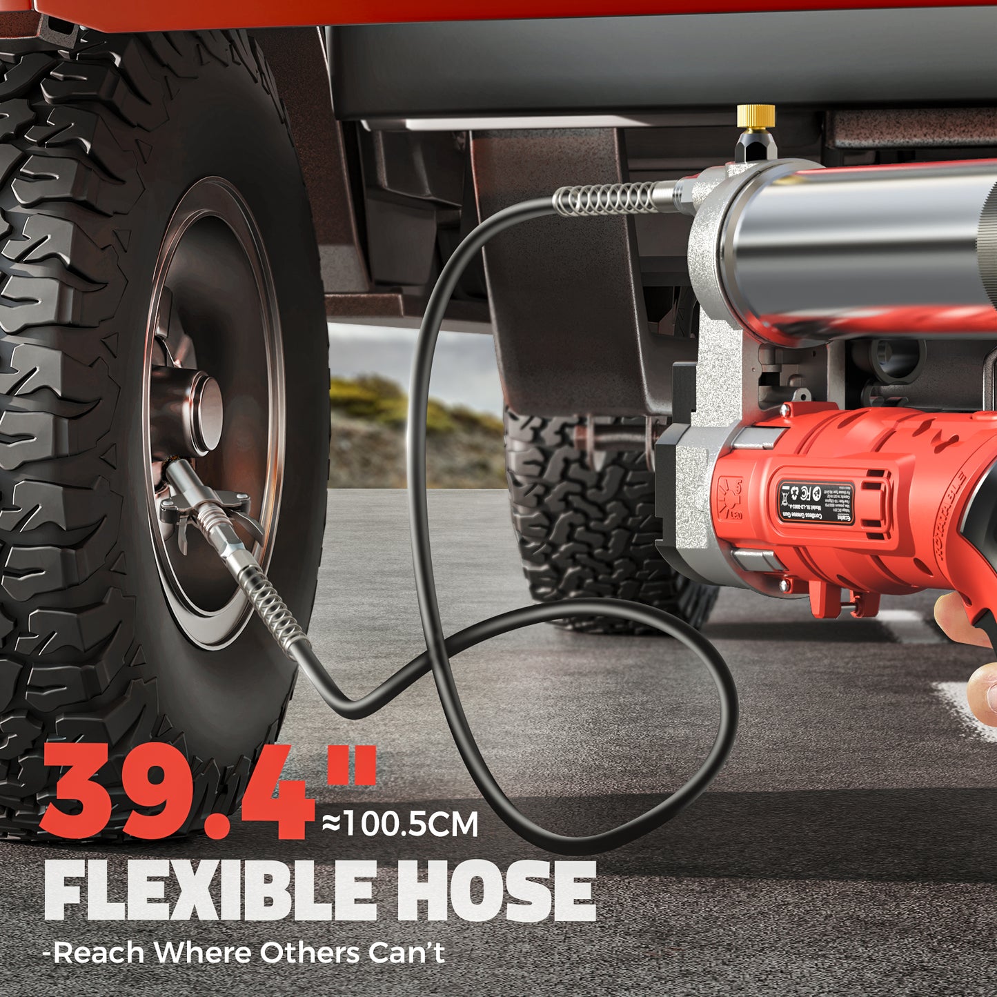 Ecarke Cordless Grease Gun Compatible with Milwaukee 18V Battery (Tool Only)