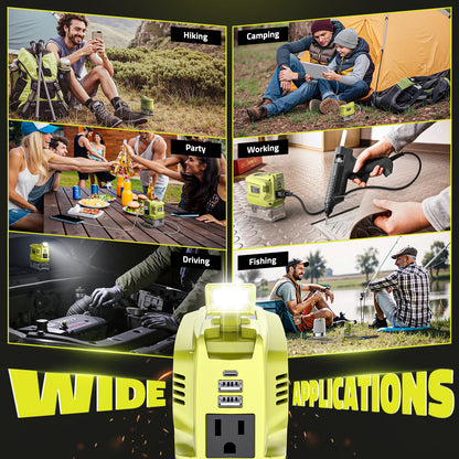Ecarke 200W Powered Inverter for Ryobi 18V